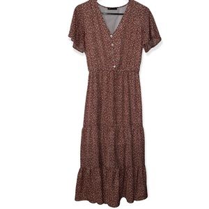 Floral boho maxi dress